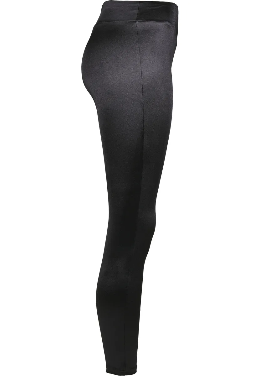 Women's pants (leggings) URBAN CASSICS - Shiny High Waist Leggings - black - TB3789  -  Metal-shop