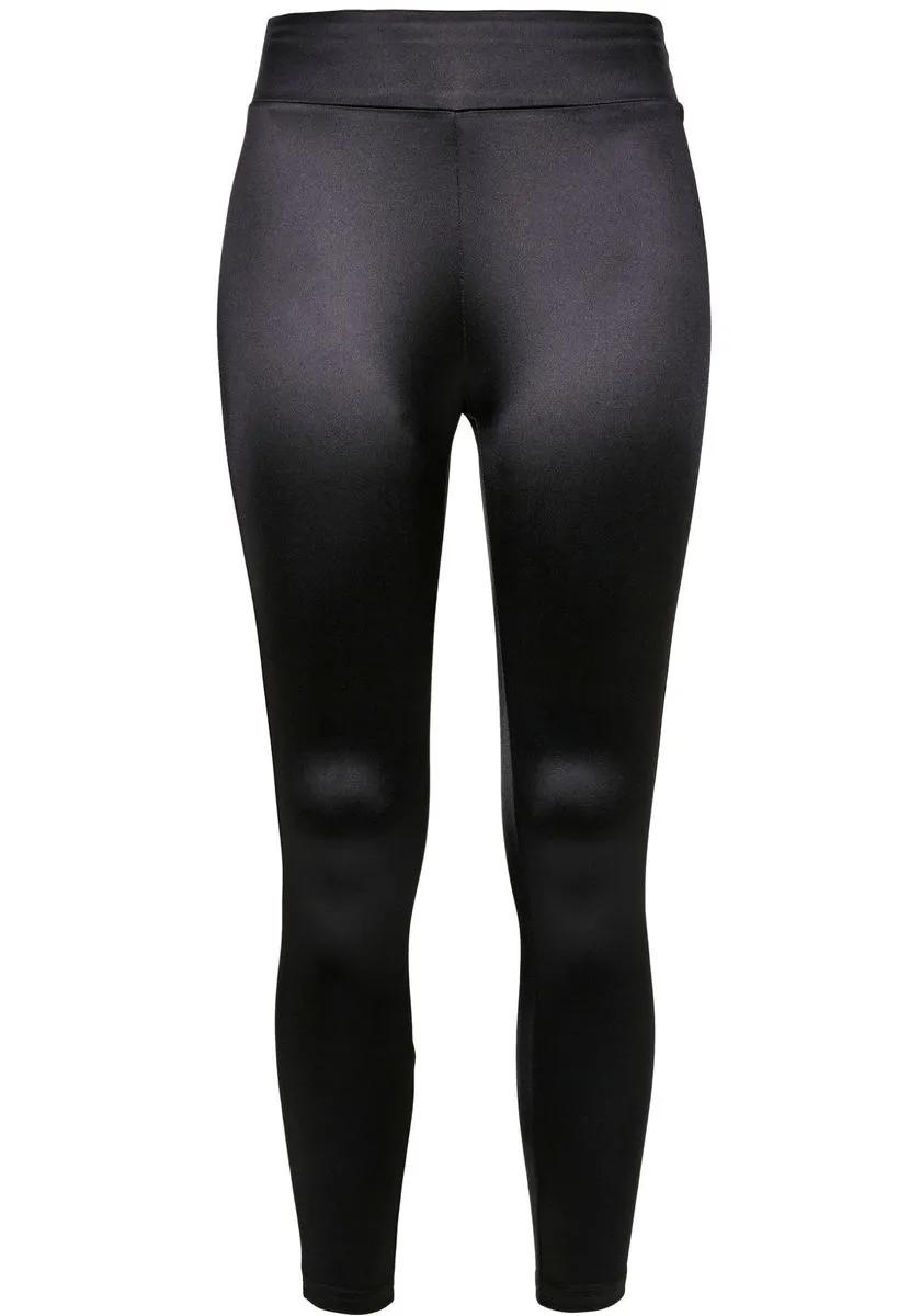 Women's pants (leggings) URBAN CASSICS - Shiny High Waist Leggings - black - TB3789  -  Metal-shop