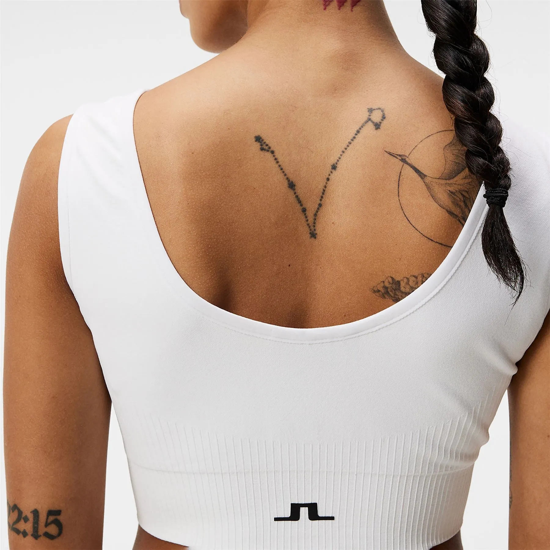 Womens Rafiki Seamless Jersey Sports Bra White - SS24