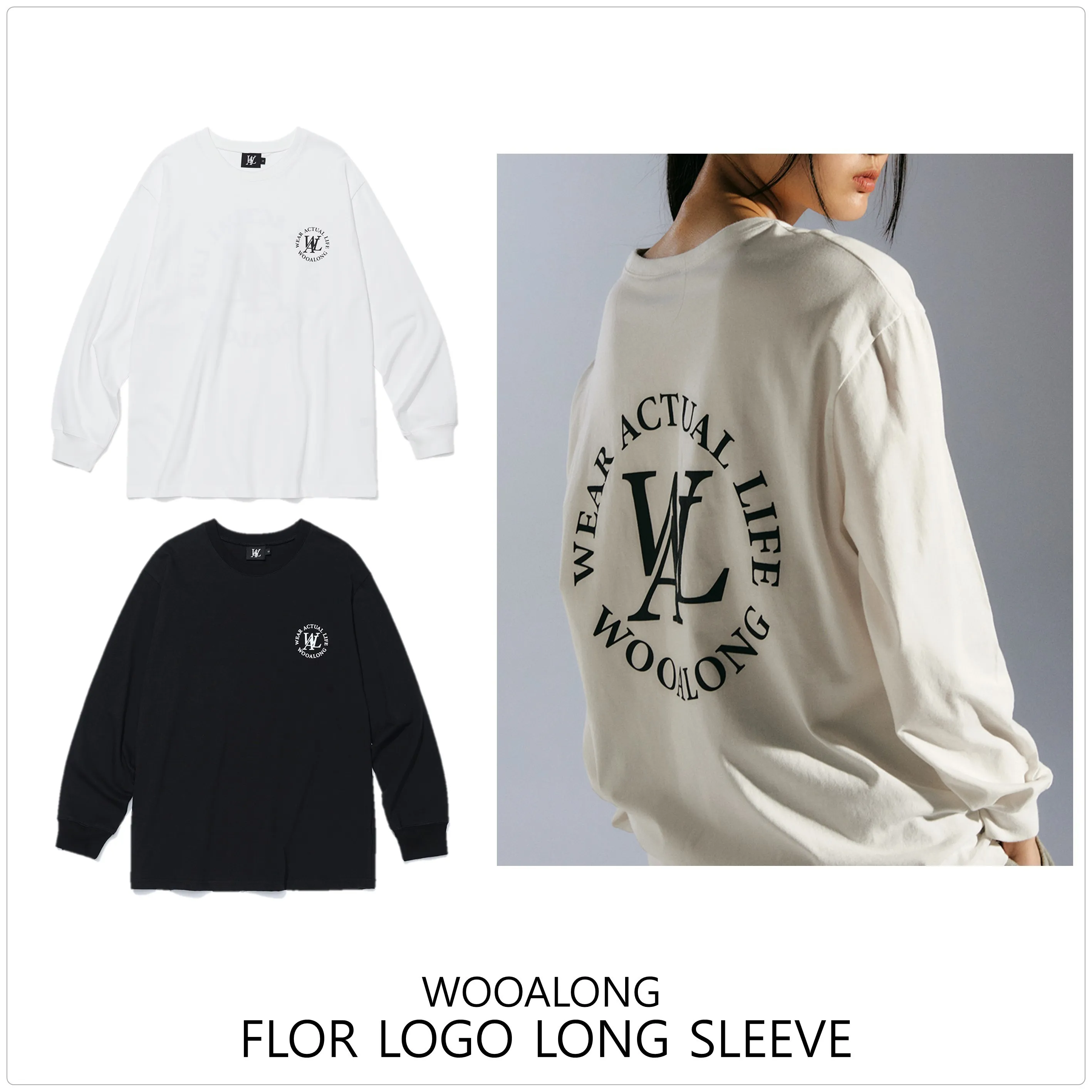 WOOALONG  |Unisex Street Style Long Sleeves Plain Cotton