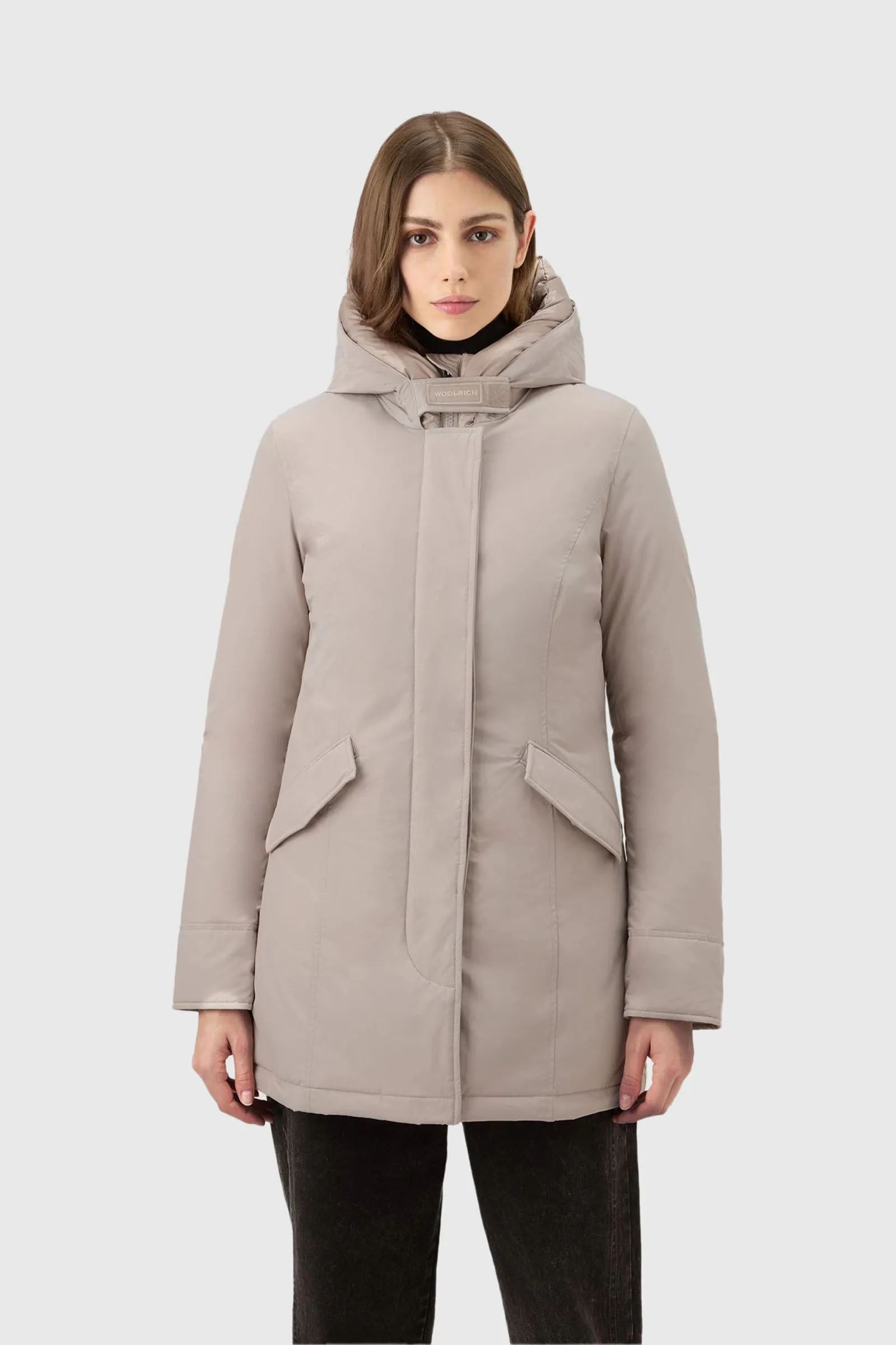 Woolrich Arctic Parka Luxury Urban Touch Taupe Piumino Grigio