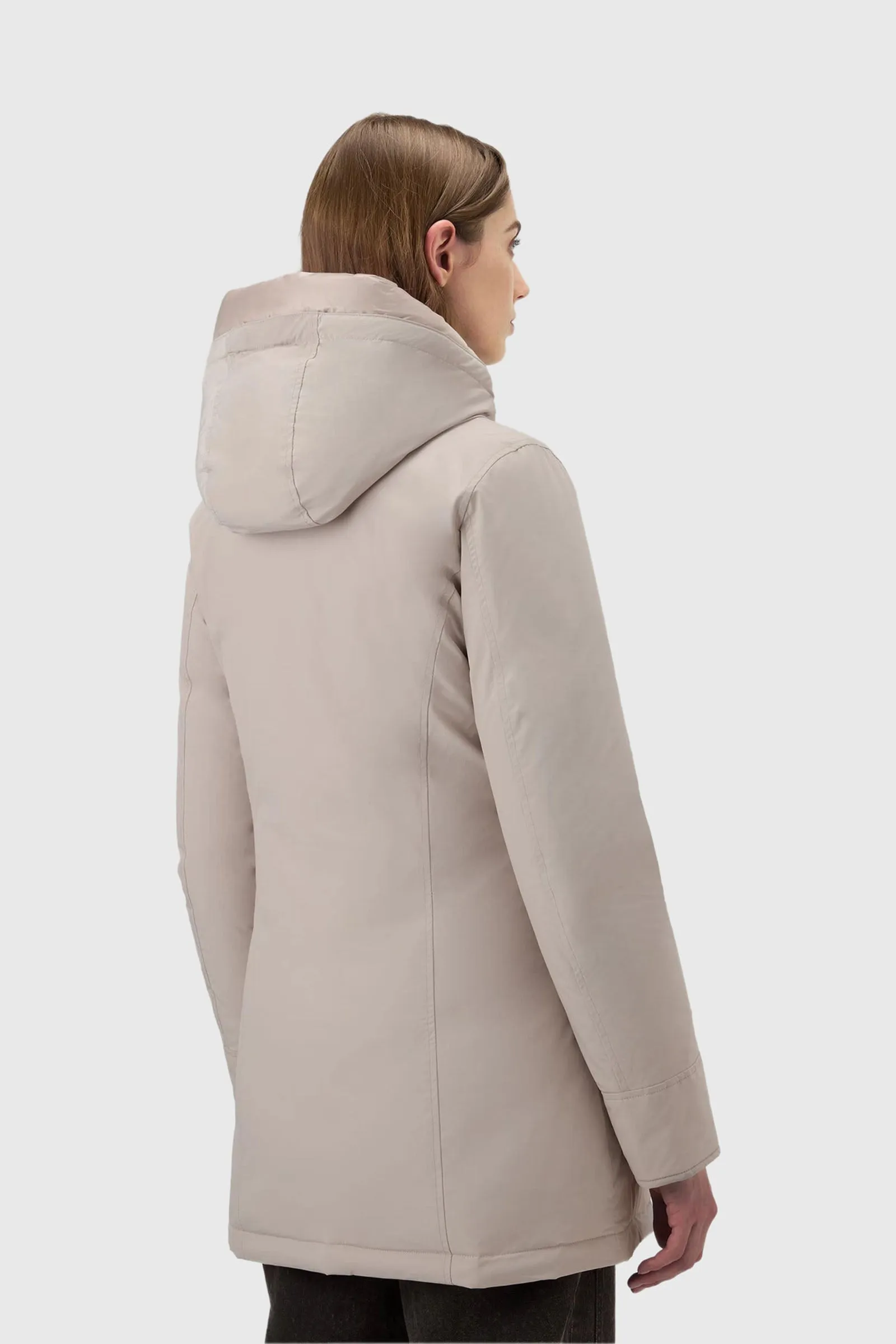 Woolrich Arctic Parka Luxury Urban Touch Taupe Piumino Grigio