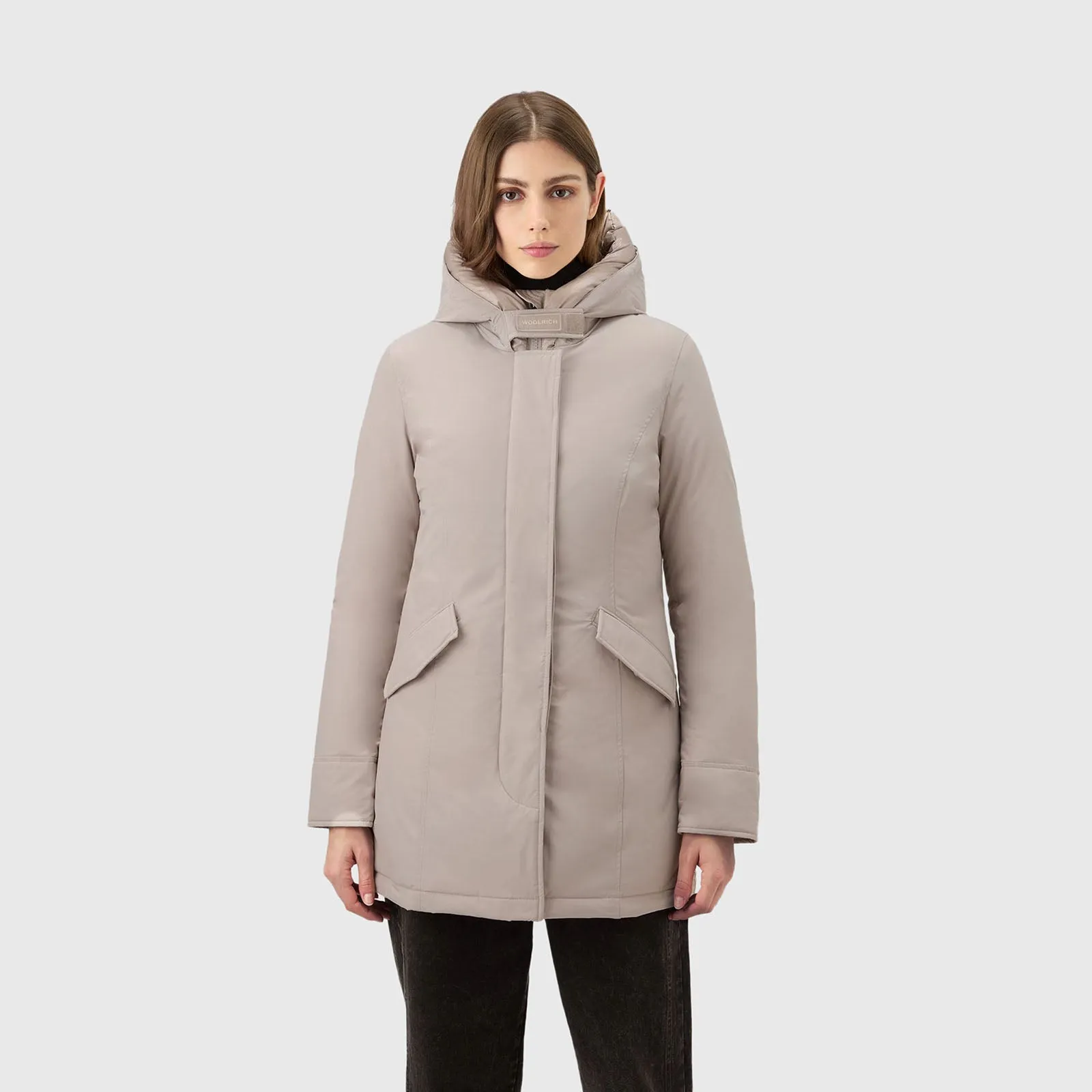 Woolrich Arctic Parka Luxury Urban Touch Taupe Piumino Grigio