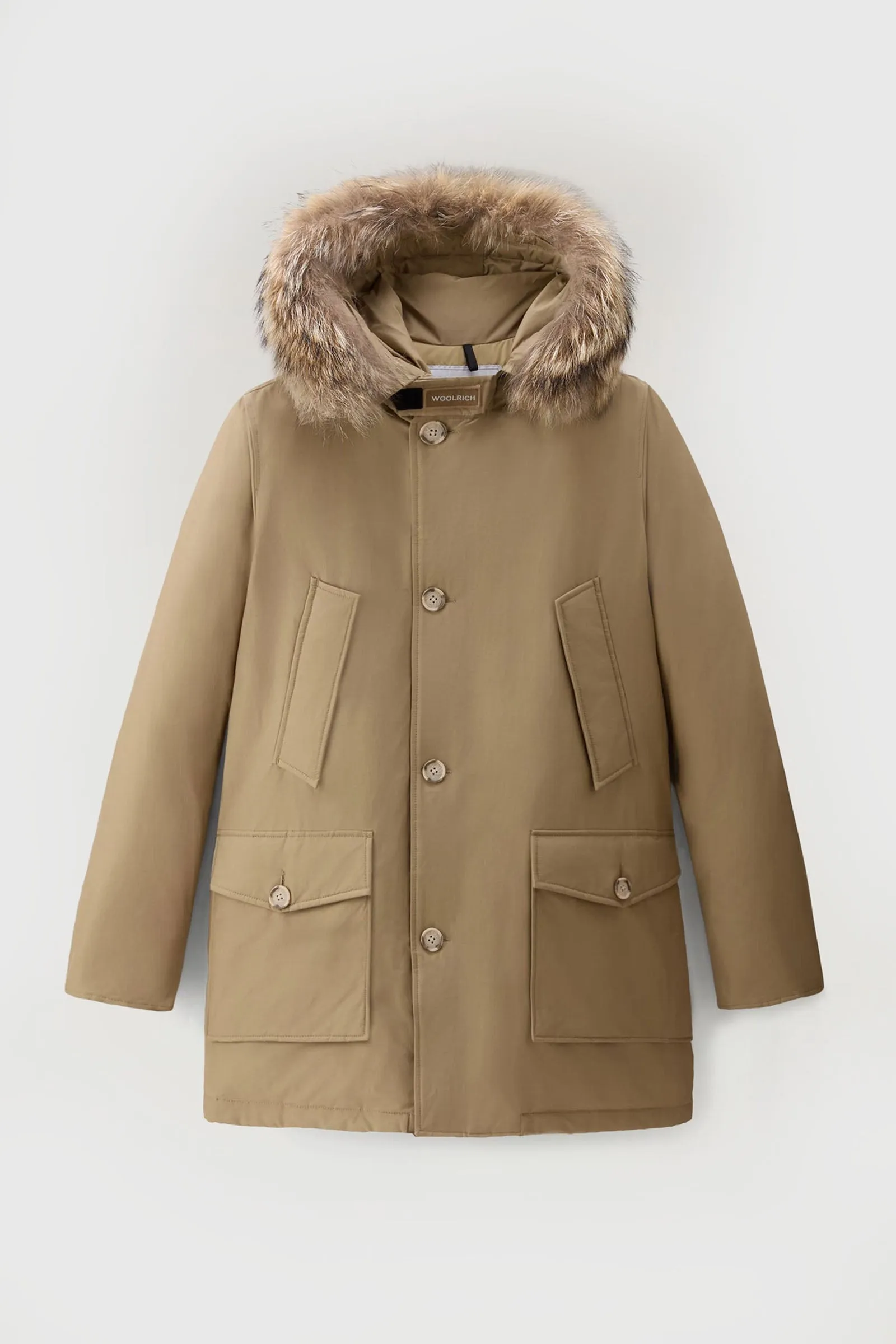 Woolrich Arctic Parka Ramar Cloth con Pelliccia Removibile Beige