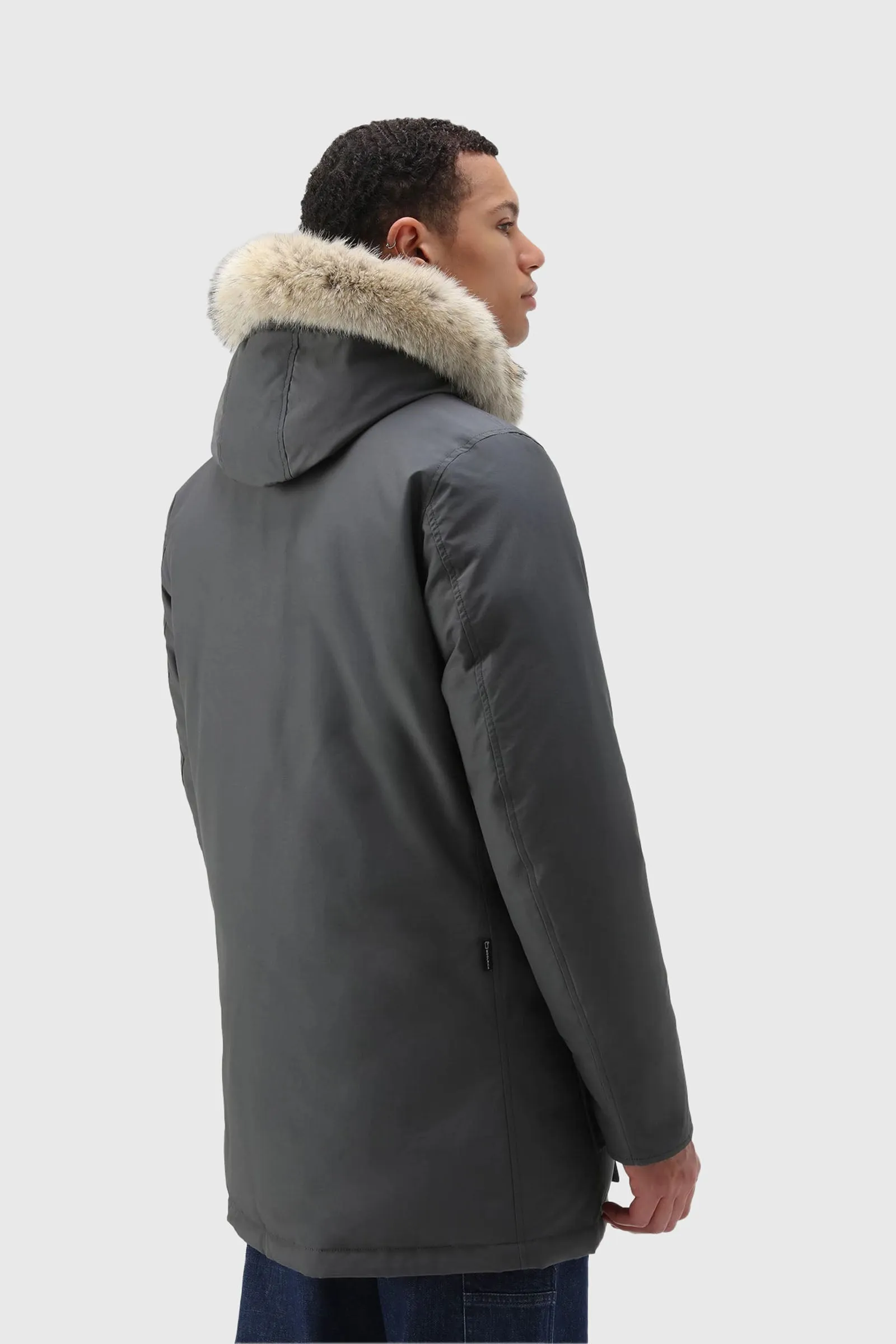 Woolrich Arctic Parka Ramar Cloth con Pelliccia Removibile Grigio