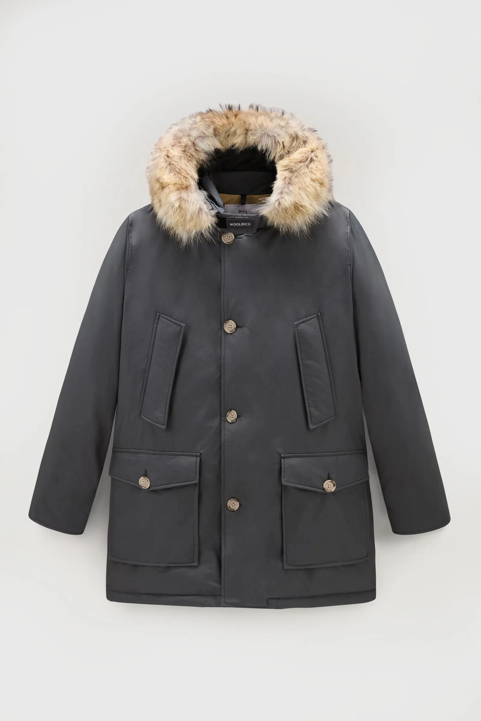 Woolrich Arctic Parka Ramar Cloth con Pelliccia Removibile Grigio