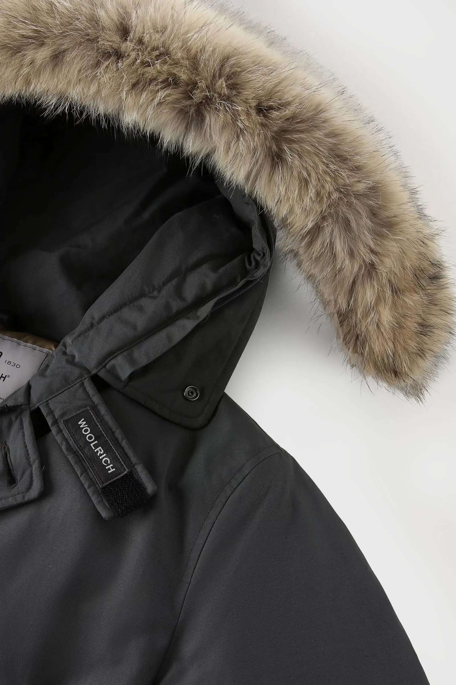 Woolrich Arctic Parka Ramar Cloth con Pelliccia Removibile Grigio