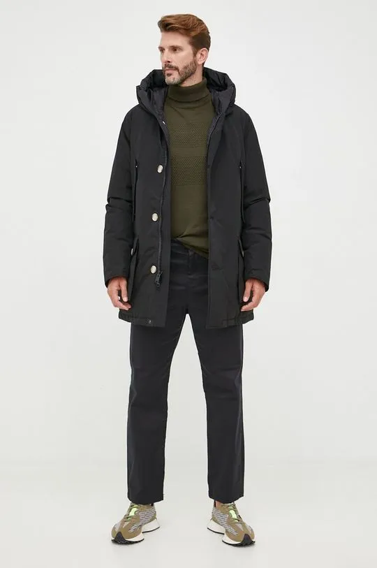 Woolrich down parka ARCTIC men's black color