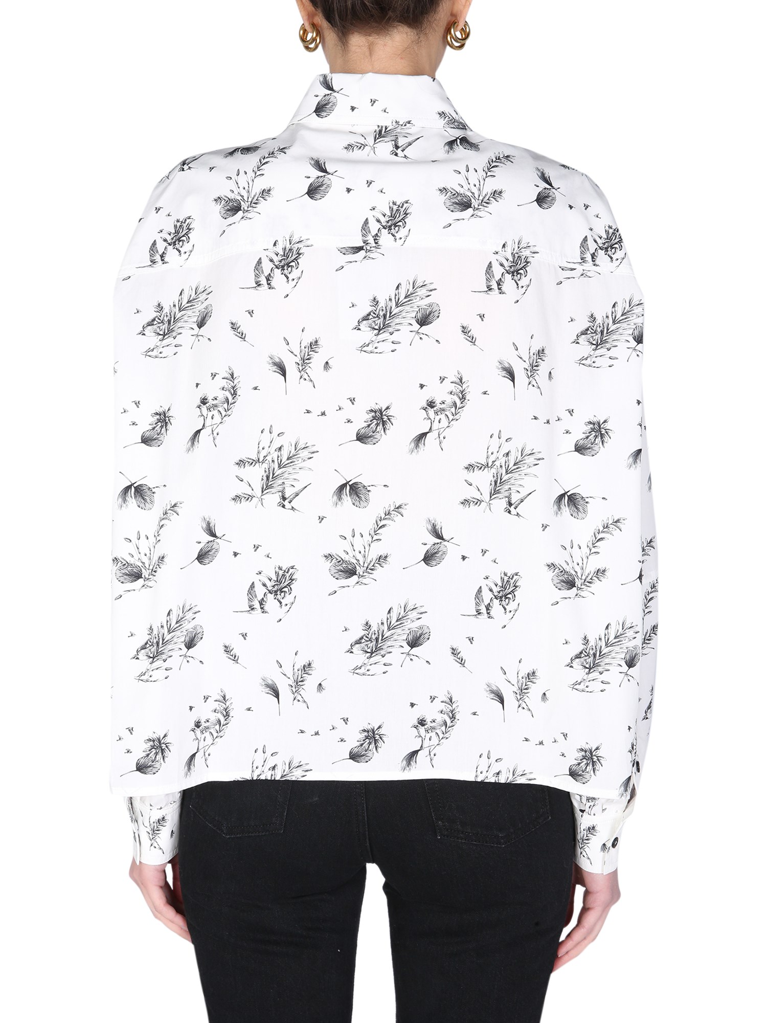 WOOLRICH    REGULAR FIT COTTON POPLIN SHIRT WITH FLORAL PRINT