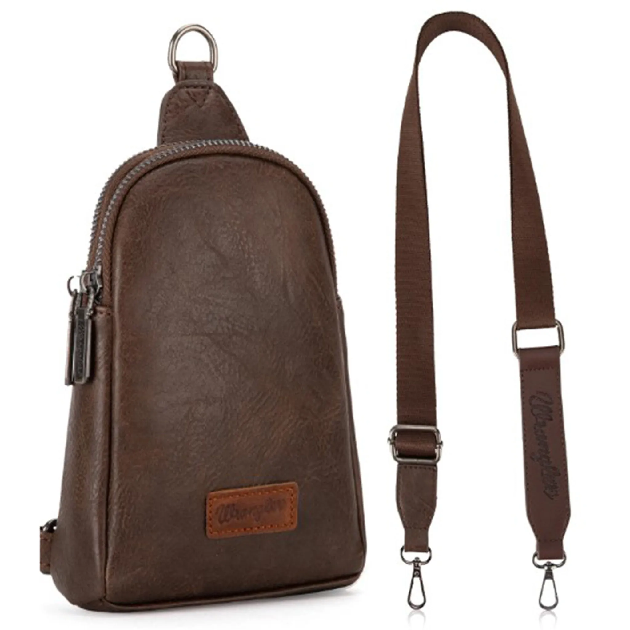 Wrangler Brown Crossbody Sling Bag