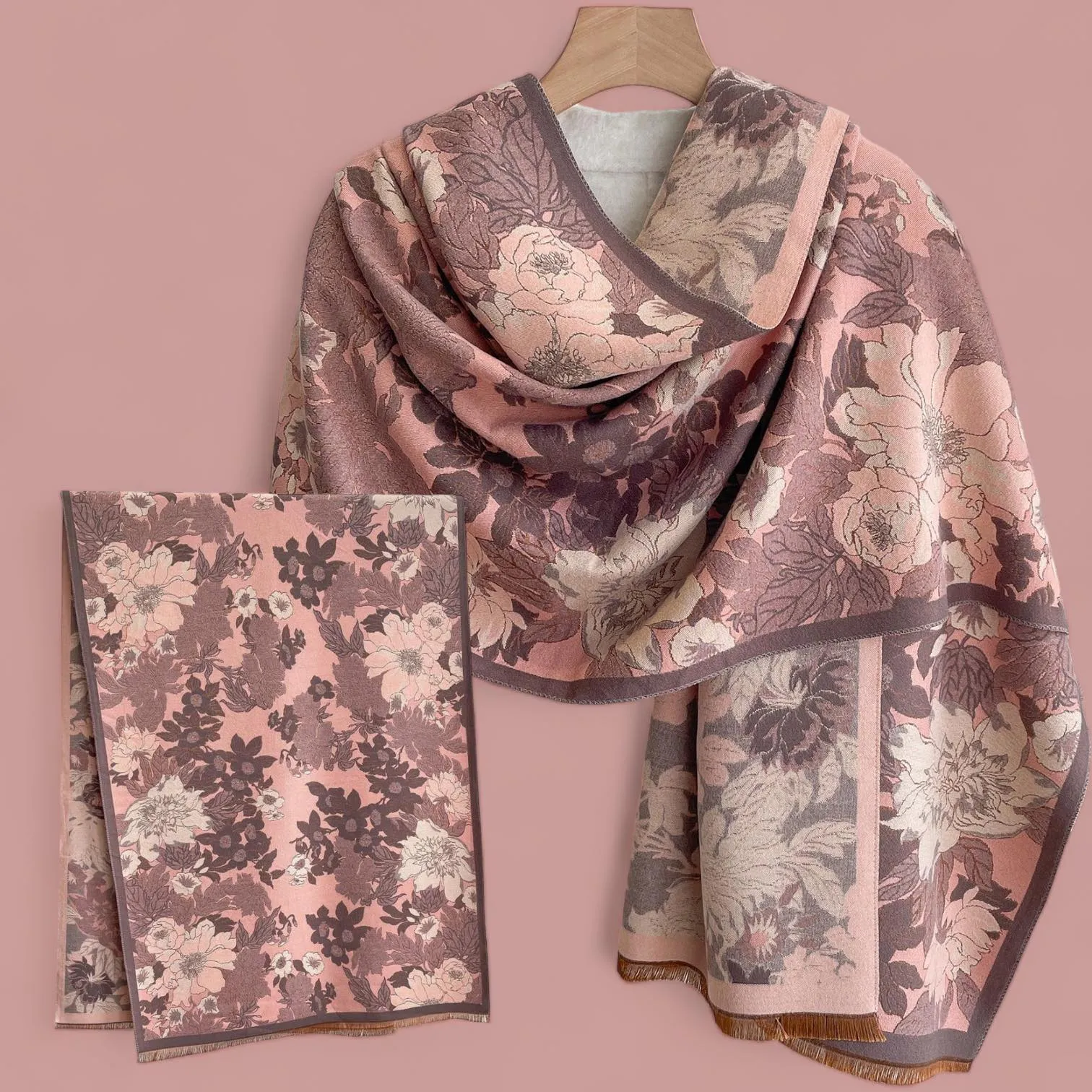 WRAP Warm Jacquard Shawl Scarf Limited Edition