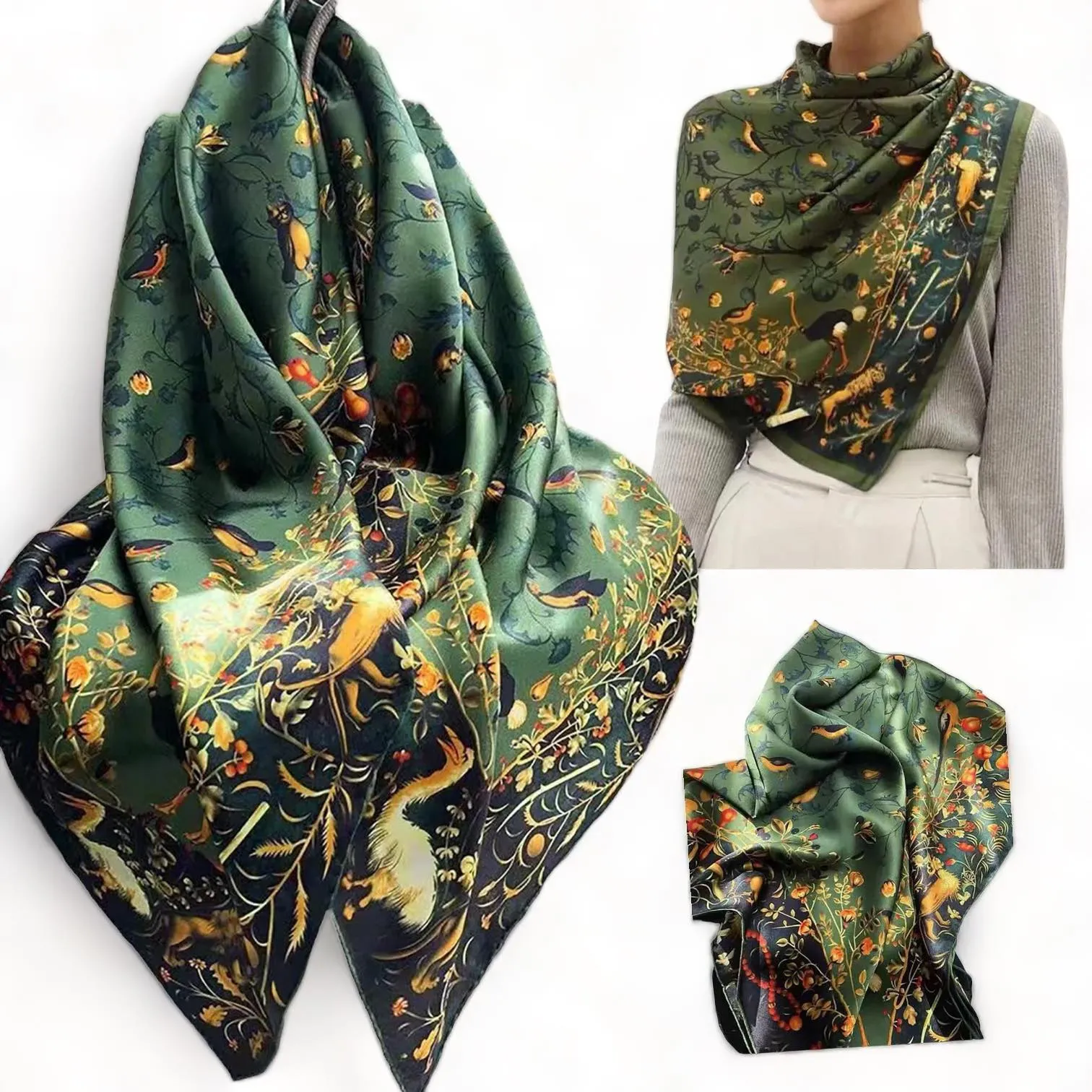 WRAP XL Square Printed Bandana Scarf 110x110cm