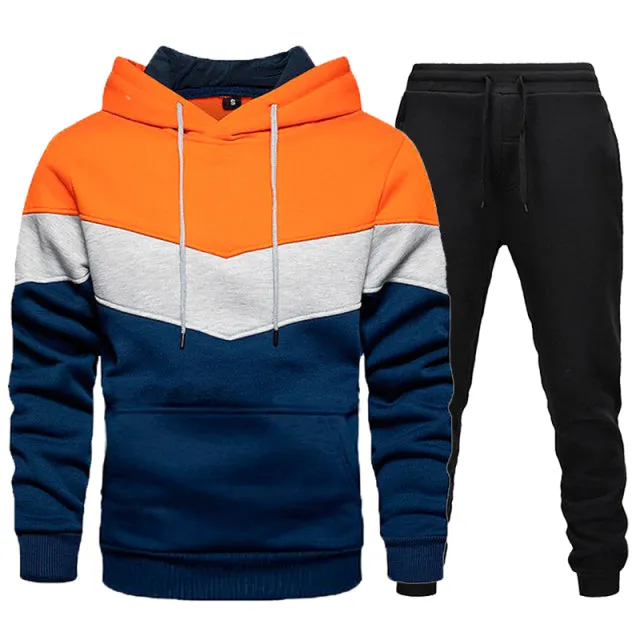 Xituodai Men's Tracksuit Casual Hoodies and Sweatpants Two Piece Sets Winter Sports Suit Outdoor Sweatshirt Set Fashion Male Clo