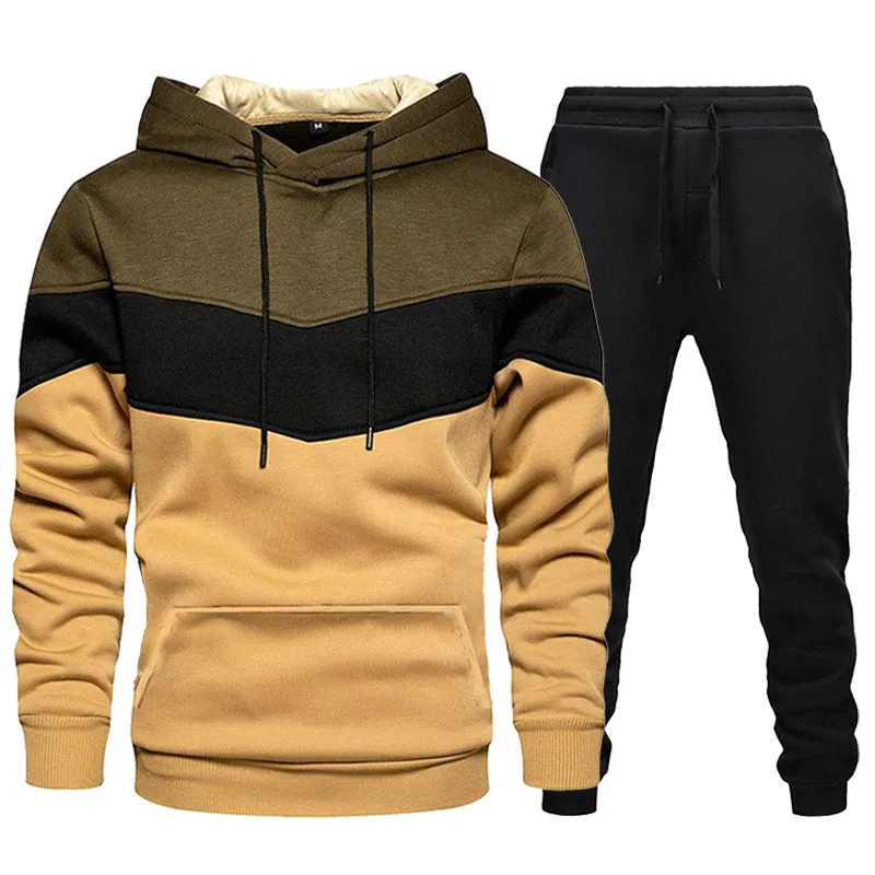 Xituodai Men's Tracksuit Casual Hoodies and Sweatpants Two Piece Sets Winter Sports Suit Outdoor Sweatshirt Set Fashion Male Clo