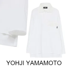 Yohji Yamamoto  |Unisex Street Style Long Sleeves Plain Cotton